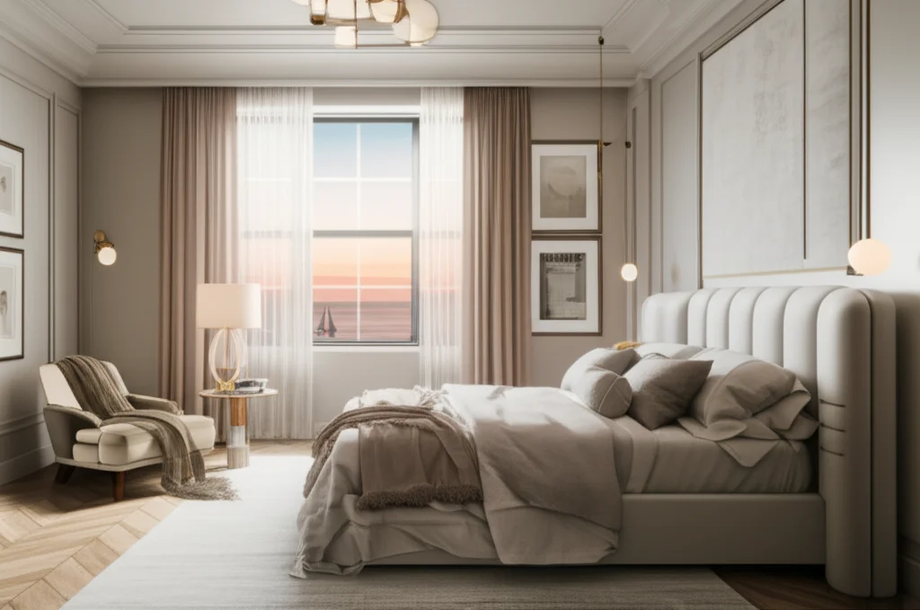 Cozy and elegant master bedroom